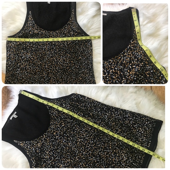 Halogen NWOT Black Sleeveless Sequin Chiffon Top - Picture 8 of 8